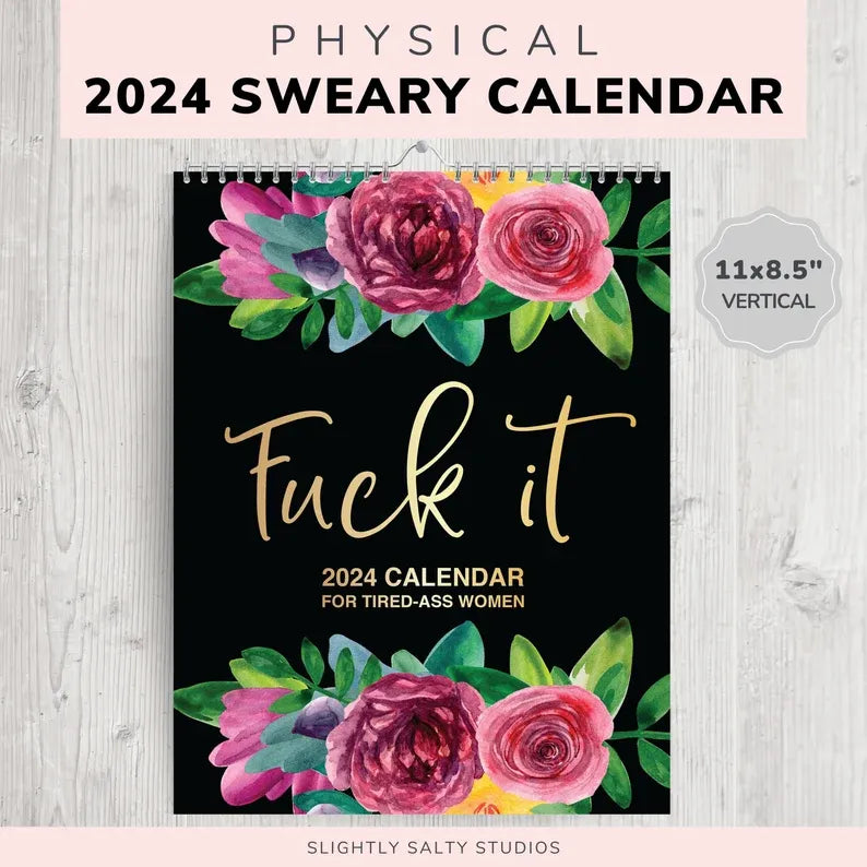 2024 Calendar For TiredAss Women Camicely Shop