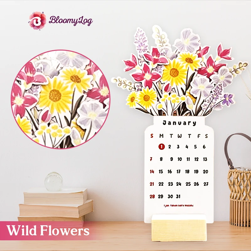 BloomyLog 2024 Bloomy Flower Calendar Camicely Shop