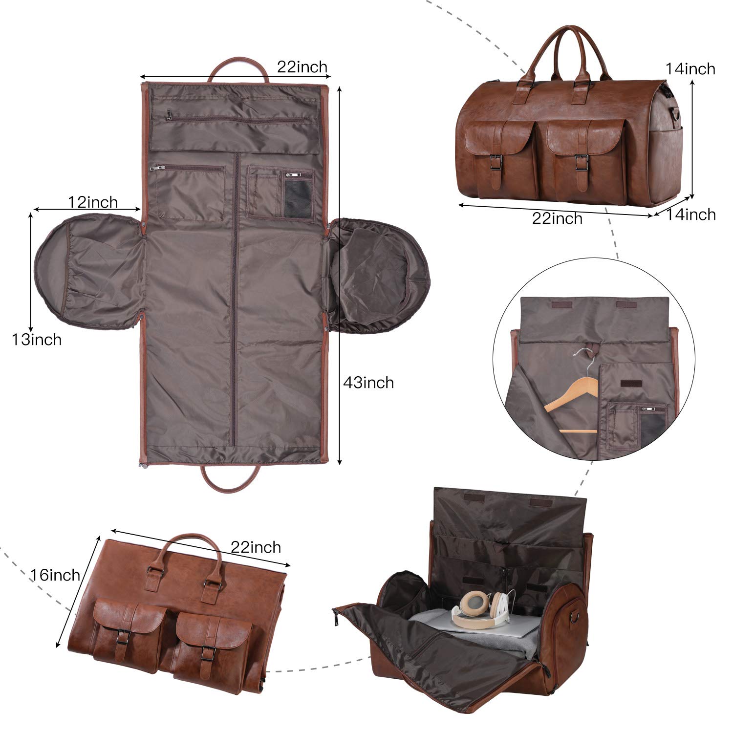 LAST DAY 40% OFF - THE CONVERTIBLE DUFFLE GARMENT LUGGAGE